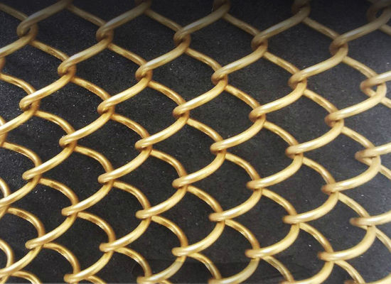 1.5mm Chain Link Fly Screen Decorative Aluminum Wire Mesh Metal Fabric Drapery